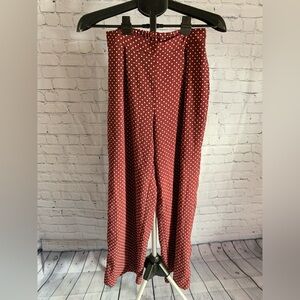 Elastic Waist Polka Dot Dress Pants